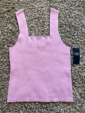 Abercrombie & Fitch Pink Ribbed Tank Top
